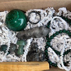 Malachite + Tourmaline Quartz